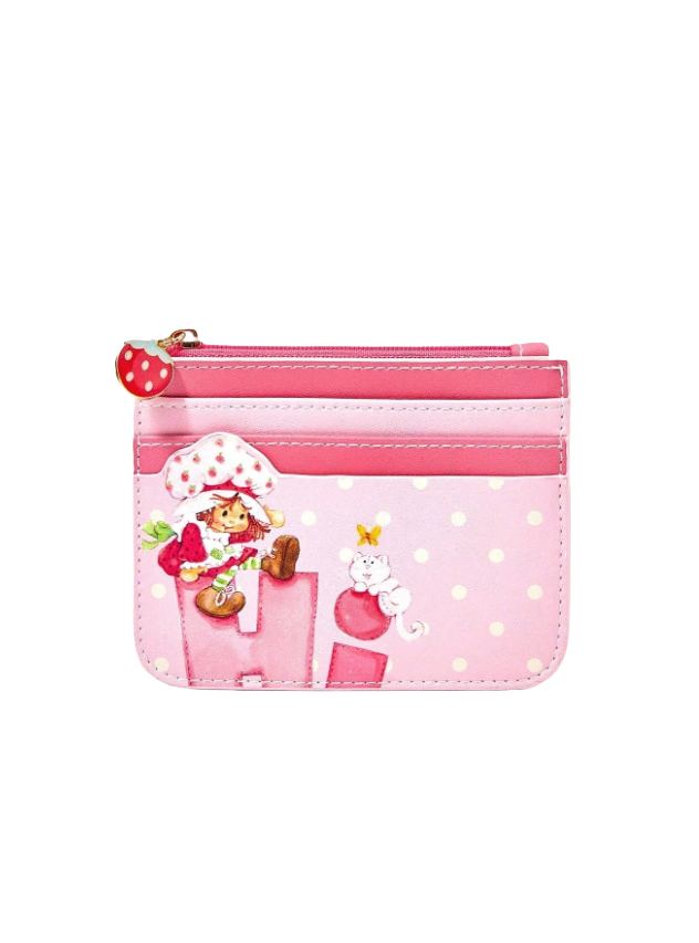 Pink strawberry card holder