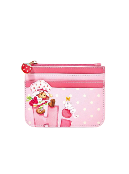 Pink strawberry card holder