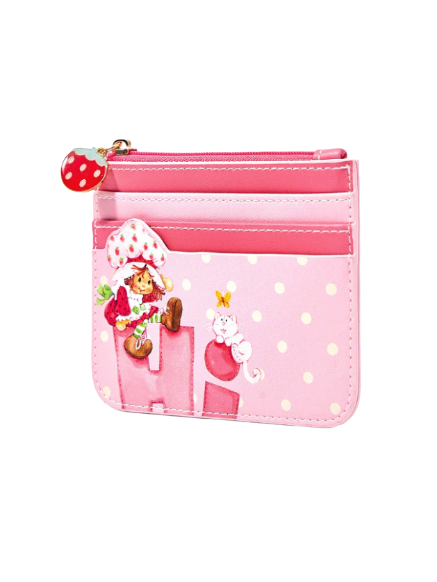 Pink strawberry card holder