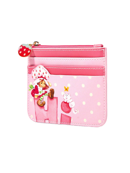 Pink strawberry card holder