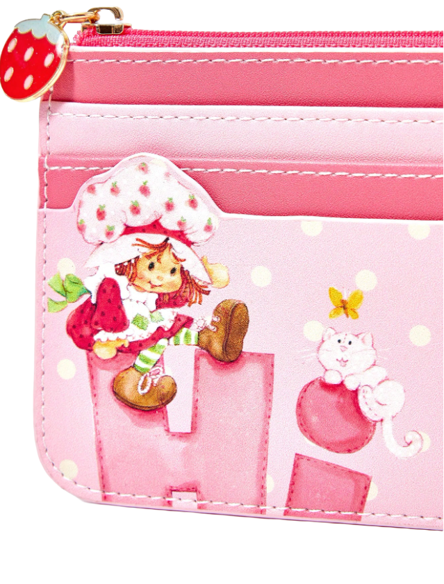 Pink strawberry card holder