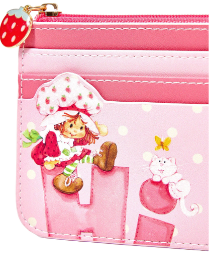 Pink strawberry card holder
