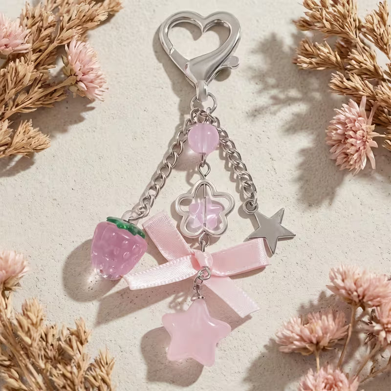Pink strawberry chain