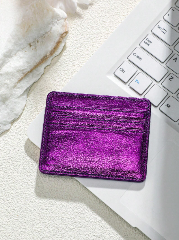 Purple glazed cardholder