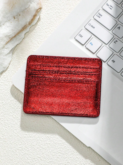 Red glazed cardholder