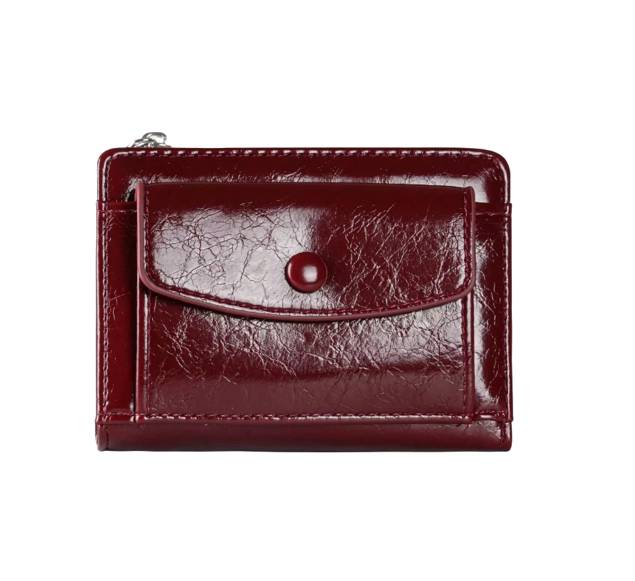Red leather wallet