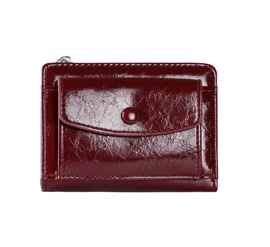 Red leather wallet