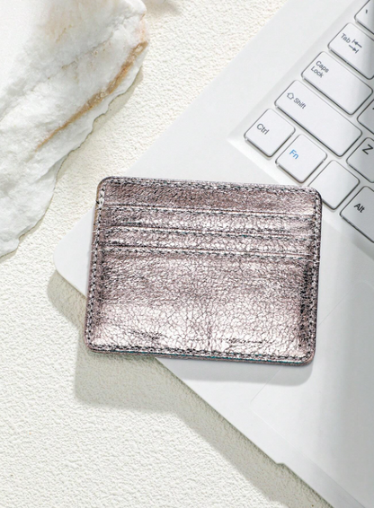 Silver glazed cardholder