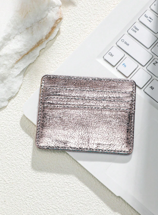 Silver glazed cardholder