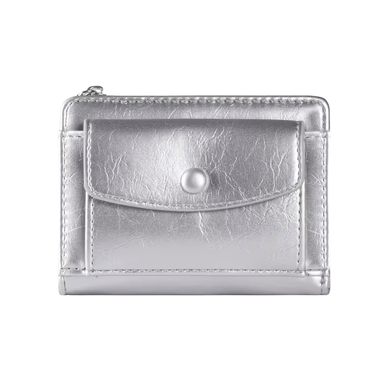 Silver leather wallet