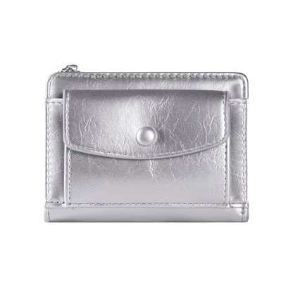 Silver leather wallet
