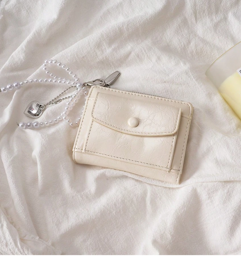 White leather wallet