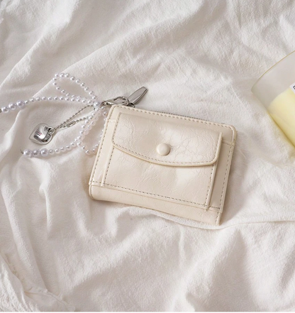 White leather wallet