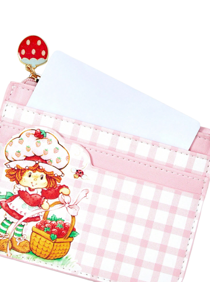 White strawberry card holder