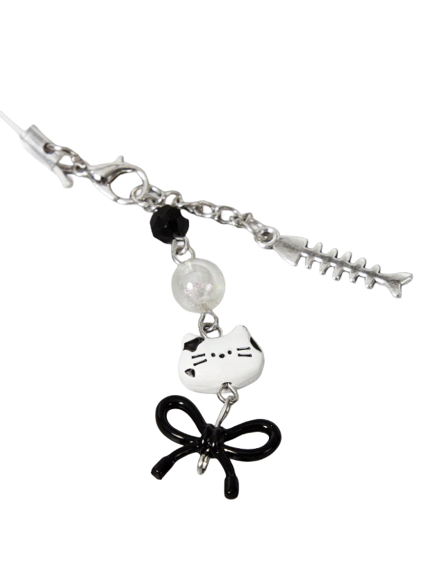 black cat design and keychain